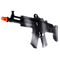 Kinder speelgoed verkleed wapen/machinegeweer soldaten/leger met geluid 50 cm