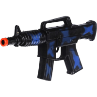 Kinder speelgoed verkleedwapen/machinegeweer soldaten/leger met geluid 27 cm