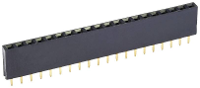Connfly DS1023 1*10SF11 Female header Female connector, recht Zwart 1 stuk(s) Tube