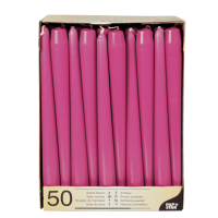 Conpax Candles Dinerkaarsen   50x   fuchsia roze   7 branduren   25 cm