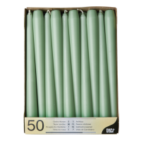 Conpax Candles Dinerkaarsen   50x   jade groen   7 branduren   25 cm