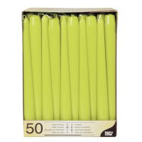 Conpax Candles Dinerkaarsen   50x   lime groen   7 branduren   25 cm