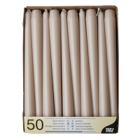 Conpax Candles Dinerkaarsen   50x   taupe   7 branduren   25 cm