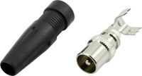 Conrad Components 1372216 Coax stekker Met anti kniktule Aansluitingen: Coax stekker IEC 1 stuk(s)