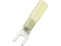 Conrad Components 93014c264 Vorkkabelschoen Met krimpkous 4 mmÂ² 6 mmÂ² Gat diameter=4.2 Mm Deels geÃ¯soleerd Geel 30 stuks