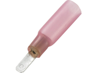 Conrad Components 93014c485 Platte stekker Met krimpkous Insteekbreedte: 2.8 Mm Insteekdikte: 0.5 Mm 180 Â° Deels geÃ¯soleerd Rood 50 stuks