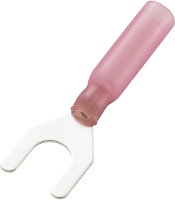 Conrad Components 93014c510 Vorkkabelschoen Met krimpkous 0.50 MmÂ² 1.50 MmÂ² Gat diameter=6.4 Mm Deels geÃ¯soleerd Rood 50 stuks