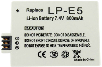 Conrad energy 250671 Camera accu Vervangt originele accu LP E5 7.4 V 800 mAh