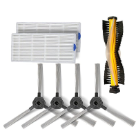 Consumable Accessories Parts Kit for Dibea D960 Robot Vacuum Cleaner, 3 Washable HEPA Filters, 2 Pairs of Side Brushes, 1 Bristle Roller Brush