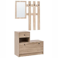 COOMA   Halmeubelset   Lichtbruin   Hout