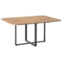 COOPER   Eettafel uitschuifbaar   Bruin   120/160 x 120 cm   MDF