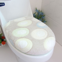 Coral Fleece Green Pebble Closestool Mat Toilet Seats Twinset