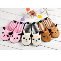 Coral Velvet Cute Anti Slip Panda Home Slippers Shoes