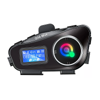 Coralme Q58MAX Motorhelm Mengintercom Helm Bluetooth headset met 300m Dubbele Intercom Helmheadset Groepspeaker met LCD 