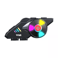 Coralme Y60 Draadloze Bluetooth Motorhelm Headset Fietsen Waterdicht Geluiddempende Helm Headset met RGB Onderscheidende