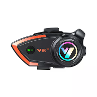 Coralme Y80 2X Motorfiets Intercom Helm Bluetooth Headset 800 Meter Twee Persoon Intercom Geschikt Voor Derde Partij Hel
