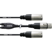 CORDIAL 0,3 M REAN XLR F/2X XLR M