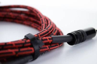 Cordial 14786 Jackplug Instrumenten Aansluitkabel [1x Jackplug male 6,3 mm (mono)   1x Jackplug male 6,3 mm (mono)] 7.50 M Zwart, Rood Textielmantel