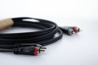Cordial 14834 Cinch Audio Aansluitkabel [2x Cinch stekker   2x Cinch stekker] 0.50 M Zwart PVC mantel, Tweelingkabel