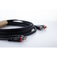 Cordial 14838 Jackplug / Cinch Audio Aansluitkabel [2x Cinch stekker   2x Cinch stekker] 6 m Zwart PVC mantel, Tweelingkabel