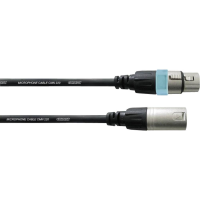 Cordial CCM20FM XLR Verbindingskabel [1x XLR bus   1x XLR stekker] 20.00 M Zwart
