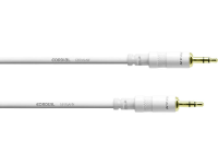 Cordial CFS0.9WW SNOW Jack Verbindingskabel [1x Jackplug male 3.5 Mm   1x Jackplug male 3.5 Mm] 0.9 M Wit