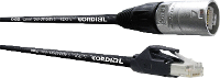 Cordial CSE 1 NH 5 RJ45 Netwerk Aansluitkabel CAT 5e S/UTP 1 m Zwart PUR mantel, Afscherming gevlochten