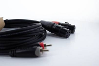 Cordial EU 1,5 FC XLR Verbindingskabel [2x XLR bus 3 polig   2x Cinch stekker] 1.50 M Zwart