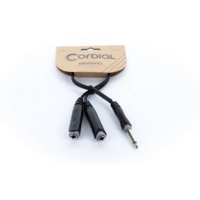 Cordial EY 0,3 PGG XLR Y adapter [1x Jackplug male 6,3 mm (mono)   2x Jackplug female 6,3 mm (mono)]