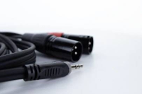 Cordial EY 1,5 WMM XLR Y adapter [1x Jackplug male 3,5 mm   2x XLR stekker 3 polig]