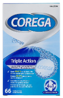Corega Triple Action Gebitsprothese Reiniger Tabletten