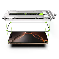 Corning Gorilla Premium Titan Series Gehard Glas met Harde Case Eenvoudige Installatie HD Schermfolie voor iPhone 16 16