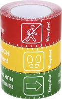 Coroplast 1466 SDR 217474 Vloermarkeringstape Rood, Geel, Groen (l x b) 10 m x 60 mm 3 stuk(s)