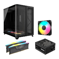 Corsair AIR 5400 RS R ARGB + RM1000x + RS120 + 32 GB Bundel midi tower behuizing