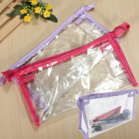 Cosmetics Zipper Transparent Plastic Purse Washing Bag