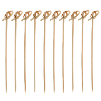 Hapjes/sate prikkers/spiesjes   bamboe hout   250x stuks   12 cm