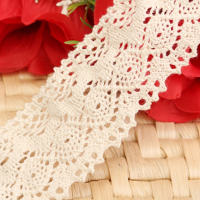 Cotton Crochet Applique Embroidered Net Lace Edge Trim Ribbon Sewing Craft
