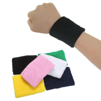 Cotton Wristbands Sweatbands For Basketball Tennis Badminton