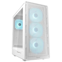 Cougar 382GA50.0004 Midi tower PC behuizing Wit 4 voorgeïnstalleerde ventilators, Zijvenster, Geïntegreerde verlichting