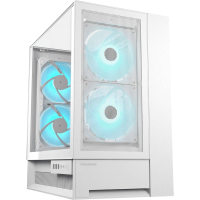 Cougar CGR 2WA3W RGB Midi tower PC behuizing Wit 2 voorgeïnstalleerde ventilators, Zijvenster, Geïntegreerde verlichting