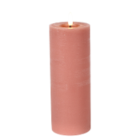Countryfield LED kaars/stompkaars   roze   D7,5 x H20 cm   timer