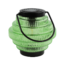 Tuin lantaarn Jardin   solar   groen/zwart   D16 x H16 cm   metaal/glas   buitenverlichting