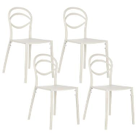 COVOLO   Tuinstoel set van 4   Off white   Polypropyleen