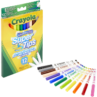 Crayola Afwasbare viltstiften met superpunt 12 stuks