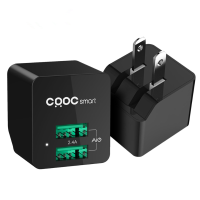 Crdc Pa U32 Us Plug 5v 2.4A 2 Usb Smart Charger For Samsung S8 Xiaomi Huawei