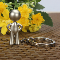 Creative Classic Silver Mr.P Boy Keychain Key Ring Funny Gift Present