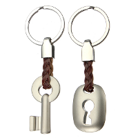 Creative Lock Key Couple Keychain Key Chain Ring Keyring