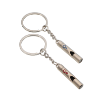 Creative Lovers Zinc Alloy Metal Whistle Key Chains For Valentine's Day