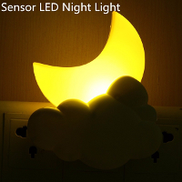 Creative Moon Led Sensor Control Night Light Baby Bedroom Lamp Decoration