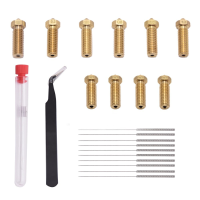 Creativity® 1,75 mm vulkaansproeierreinigingsnaald Antistatische pincet Set past op Sidewinder X1 voor 3D printer